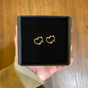 Gold Heart Earrings